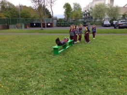 Obstacle course in Junior Infants.